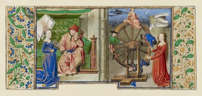 Miniature from Boethius, Consolation of Philosophy, c.1460-70 by French School